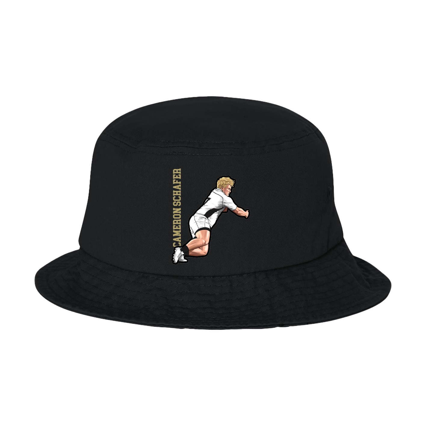 Bucket Cap — Name Vertical in Black