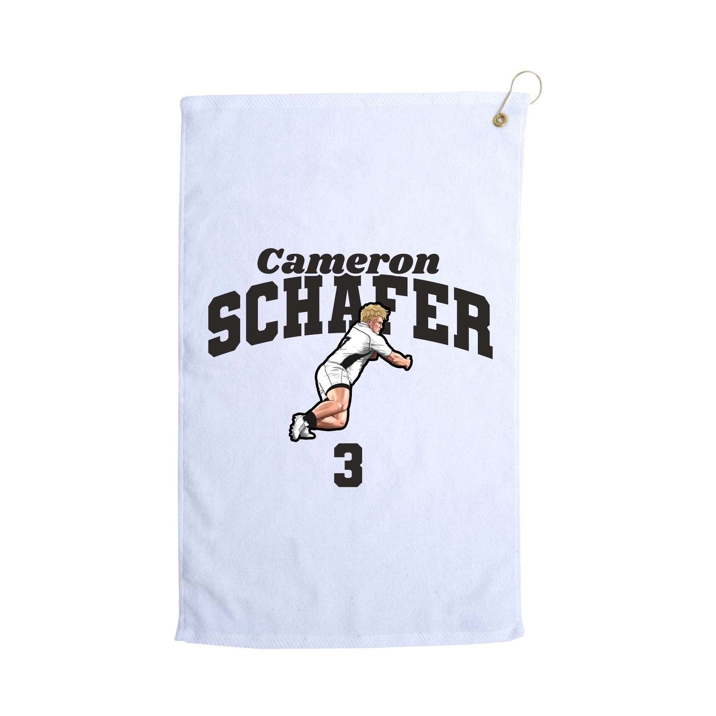 Golf Towel — Signature Arch in White