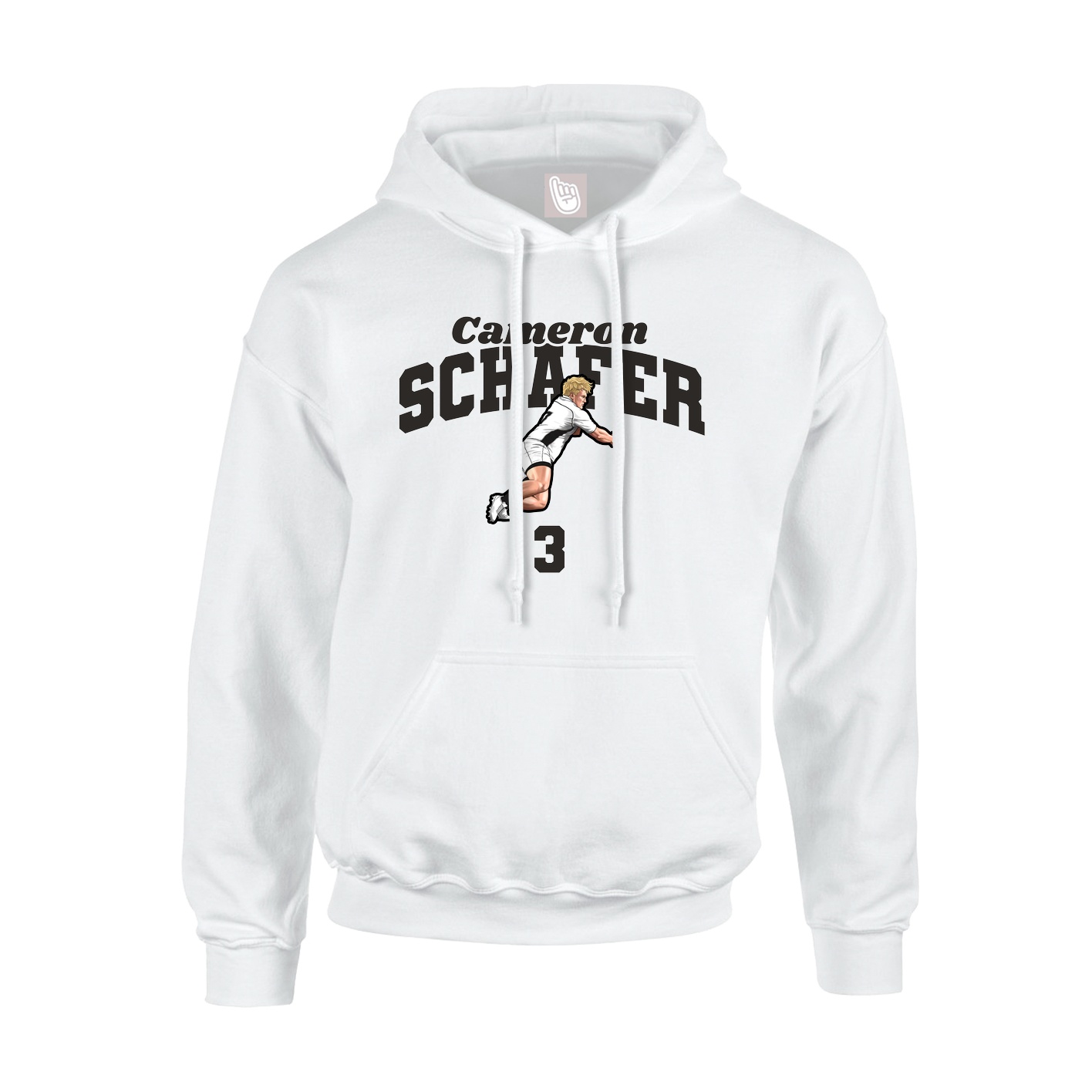 Youth Hoodie — Signature Arch in White
