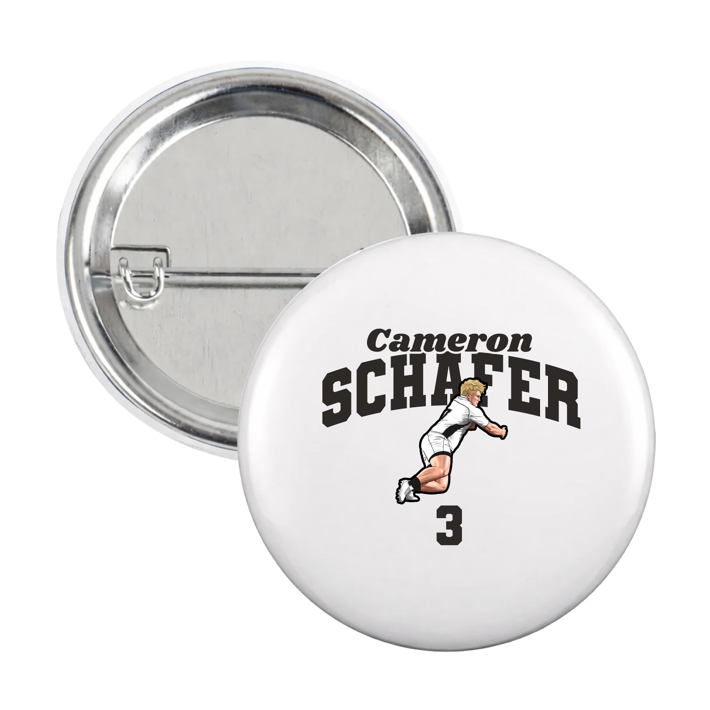 Game Day Button — Signature Arch in White