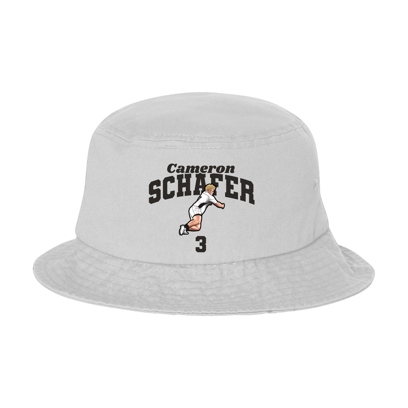 Bucket Cap — Signature Arch in White