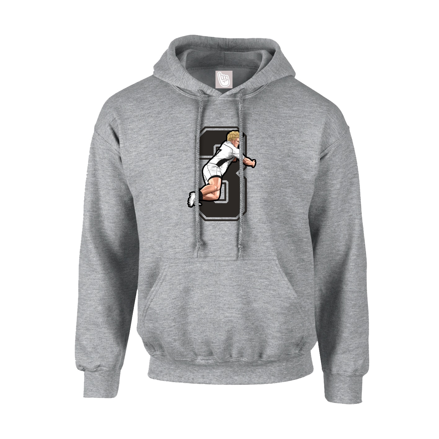Hoodie — Number in Grey