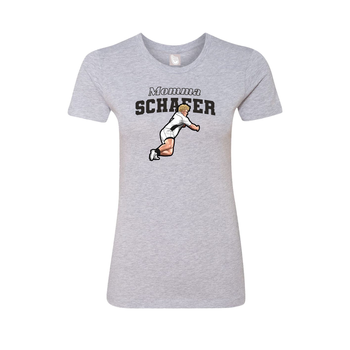 Womens Tee — Mothers Day Block in Grey