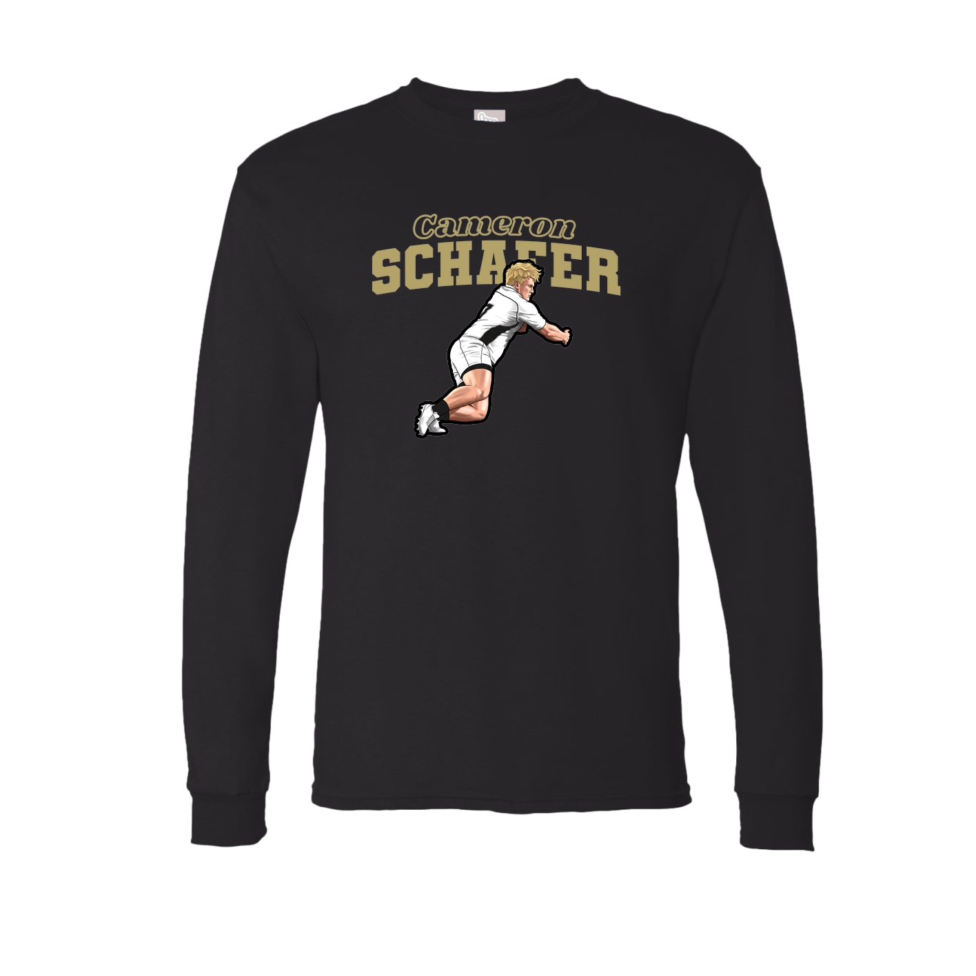 Long Sleeve Tee — Name Arch in Black