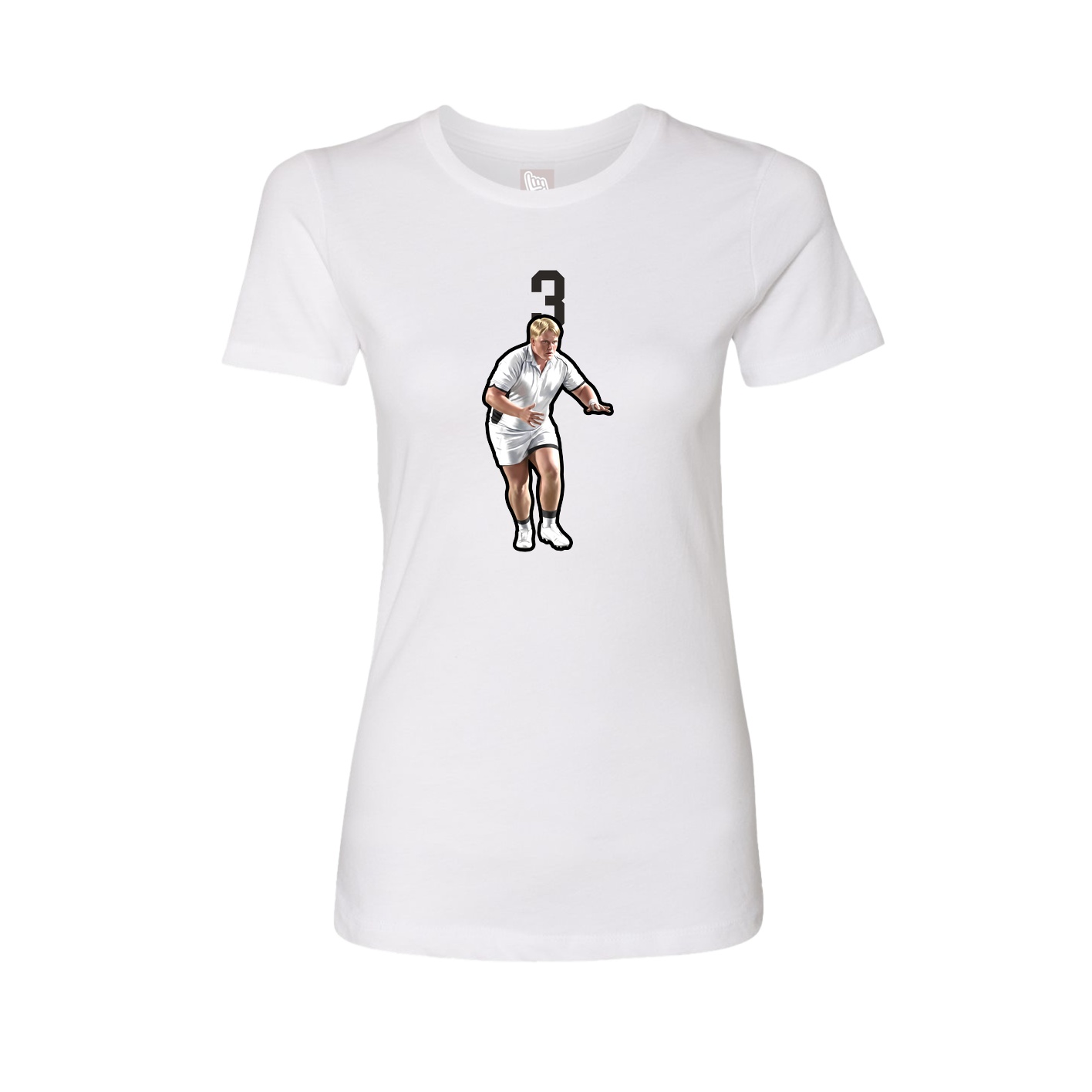 Womens Tee — Number Top in White