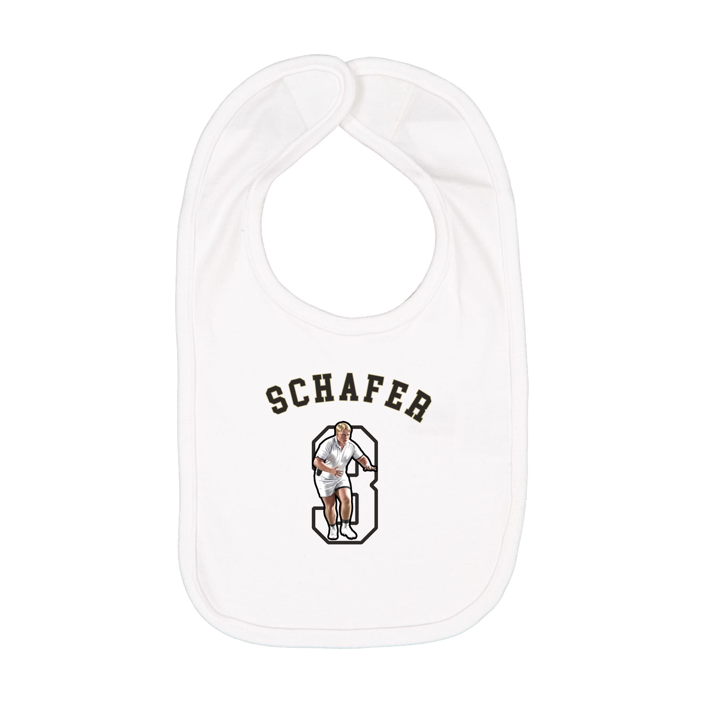 Infant Bib — Shirsey Arch in White