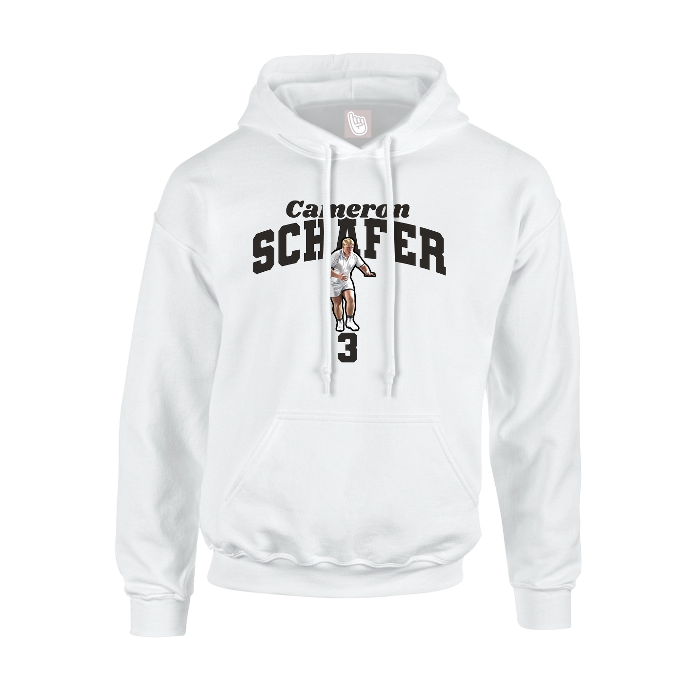 Youth Hoodie — Signature Arch in White