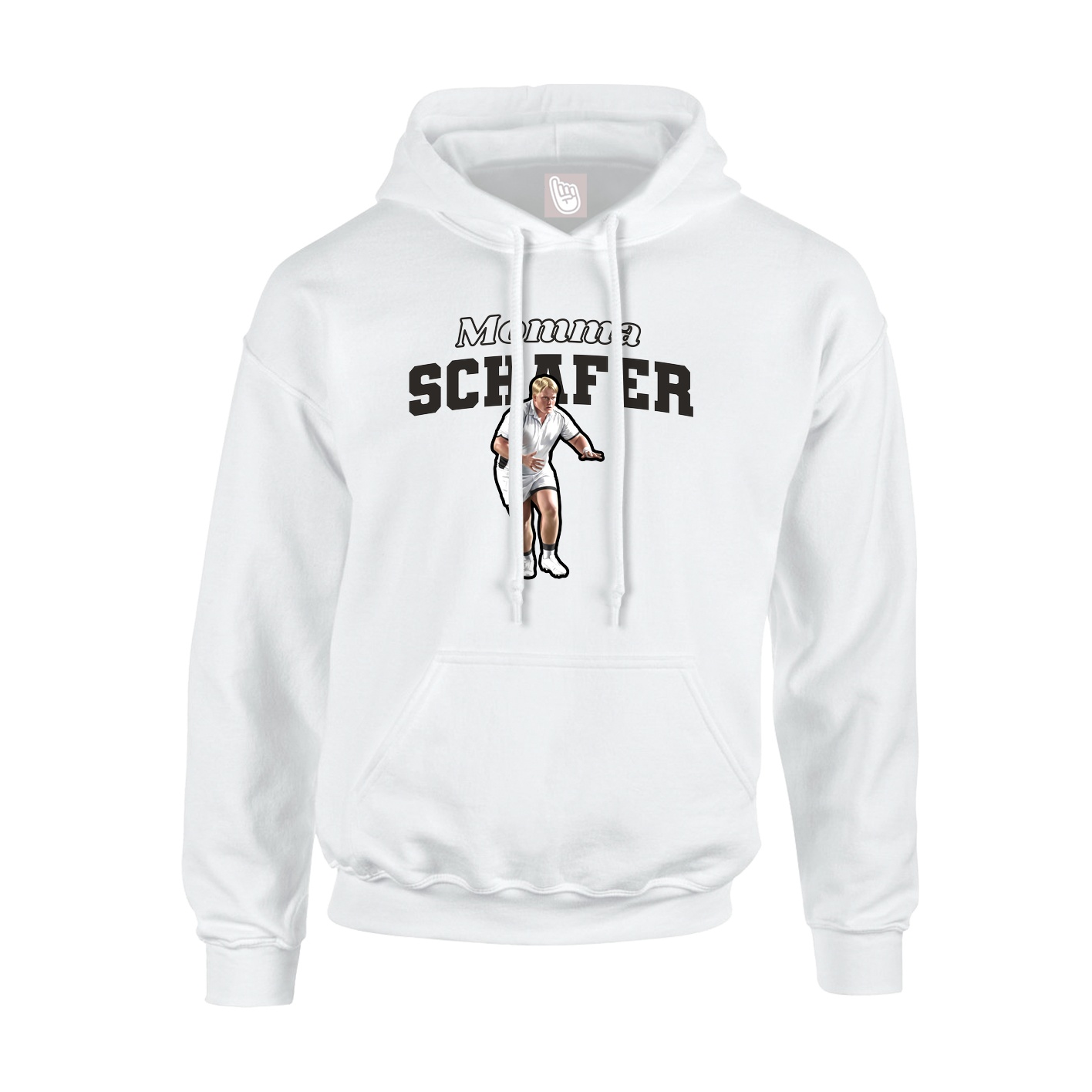 Youth Hoodie — Mothers Day Block in White