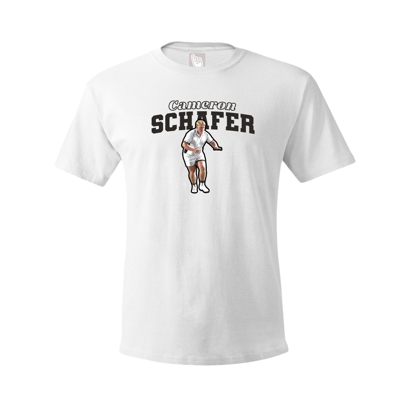 Youth Tee — Name Arch in White