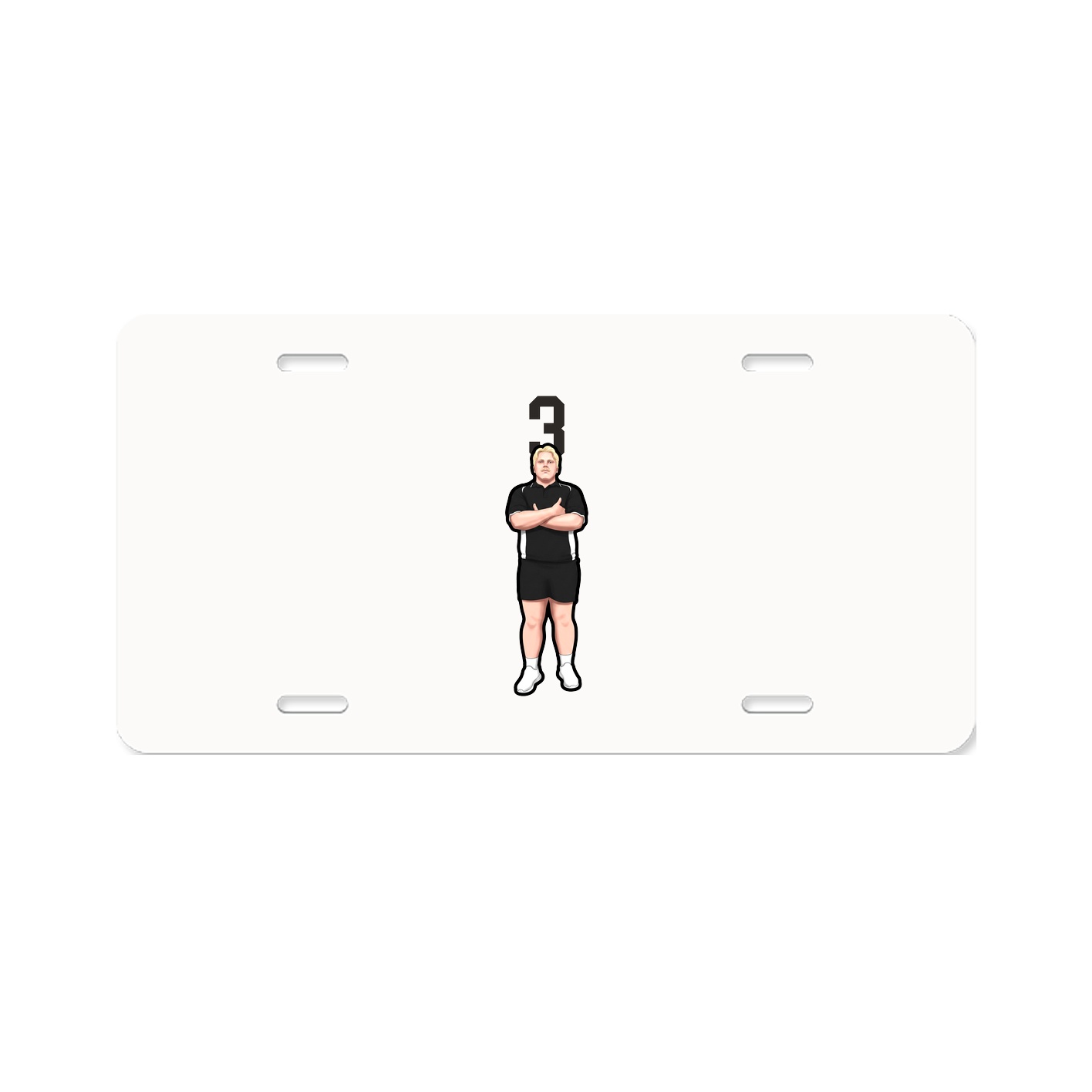 License Plate — Number Top in Classic