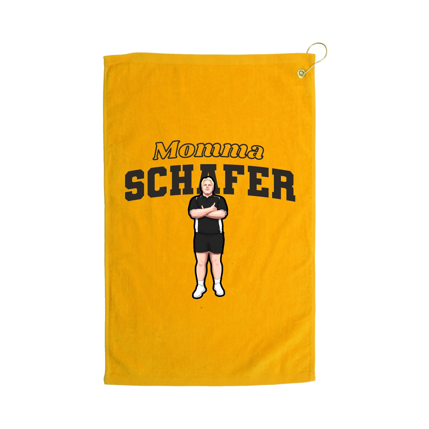 Golf Towel — Mothers Day Block in Gold
