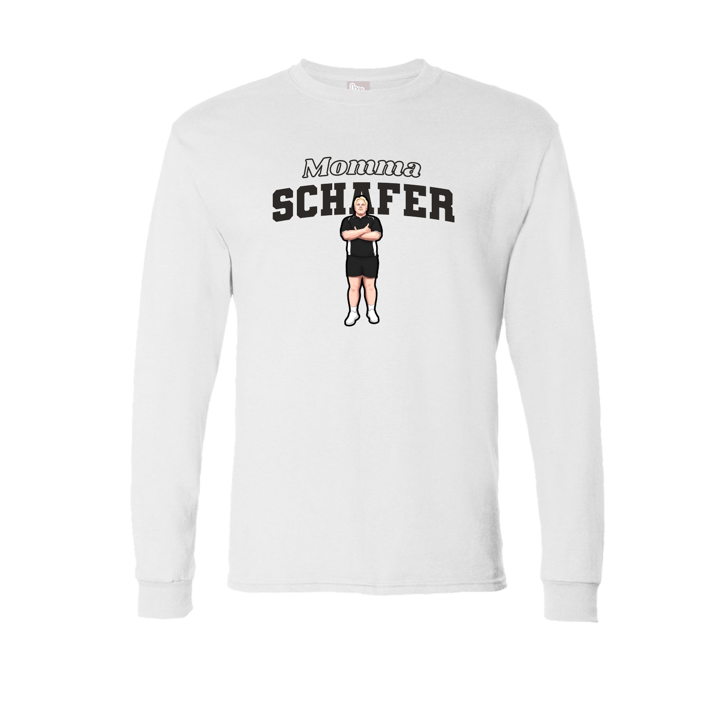 Long Sleeve Tee — Mothers Day Block in White