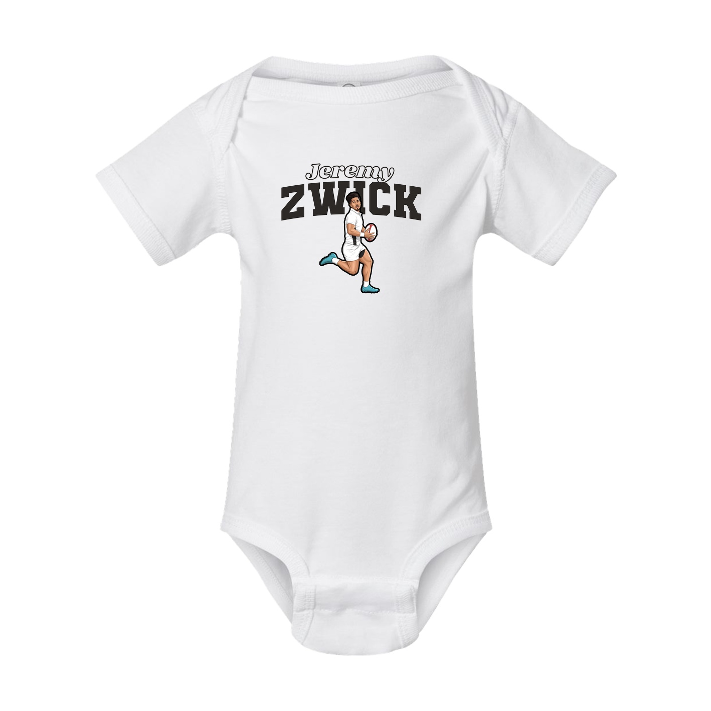 Baby Onesie — Name Arch in White