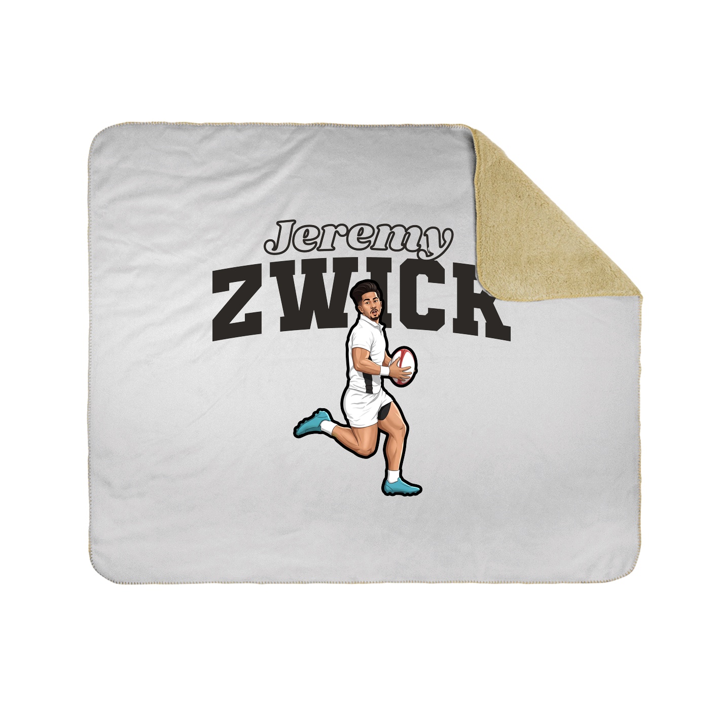 Throw Blanket — Name Arch in White