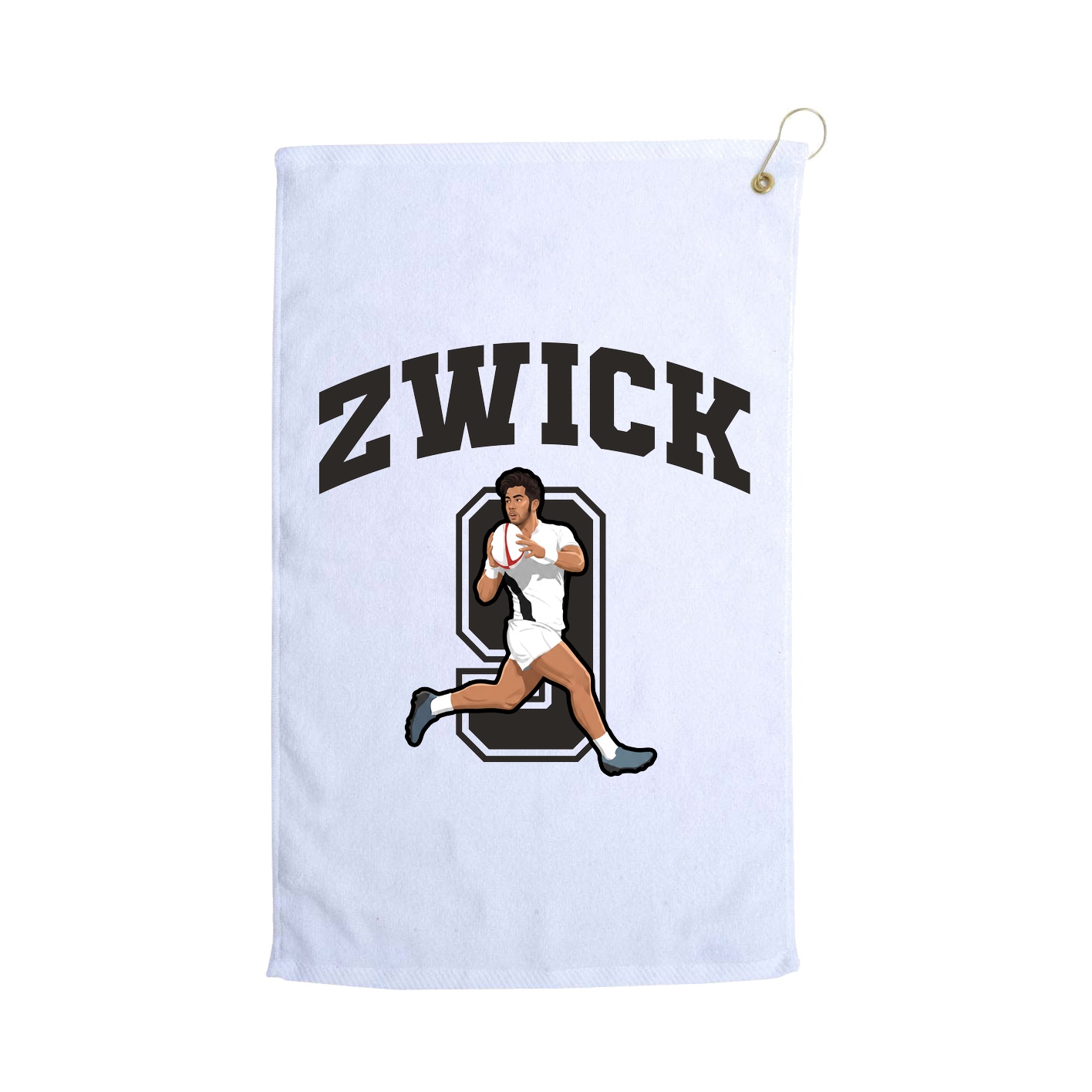Golf Towel — Number in White