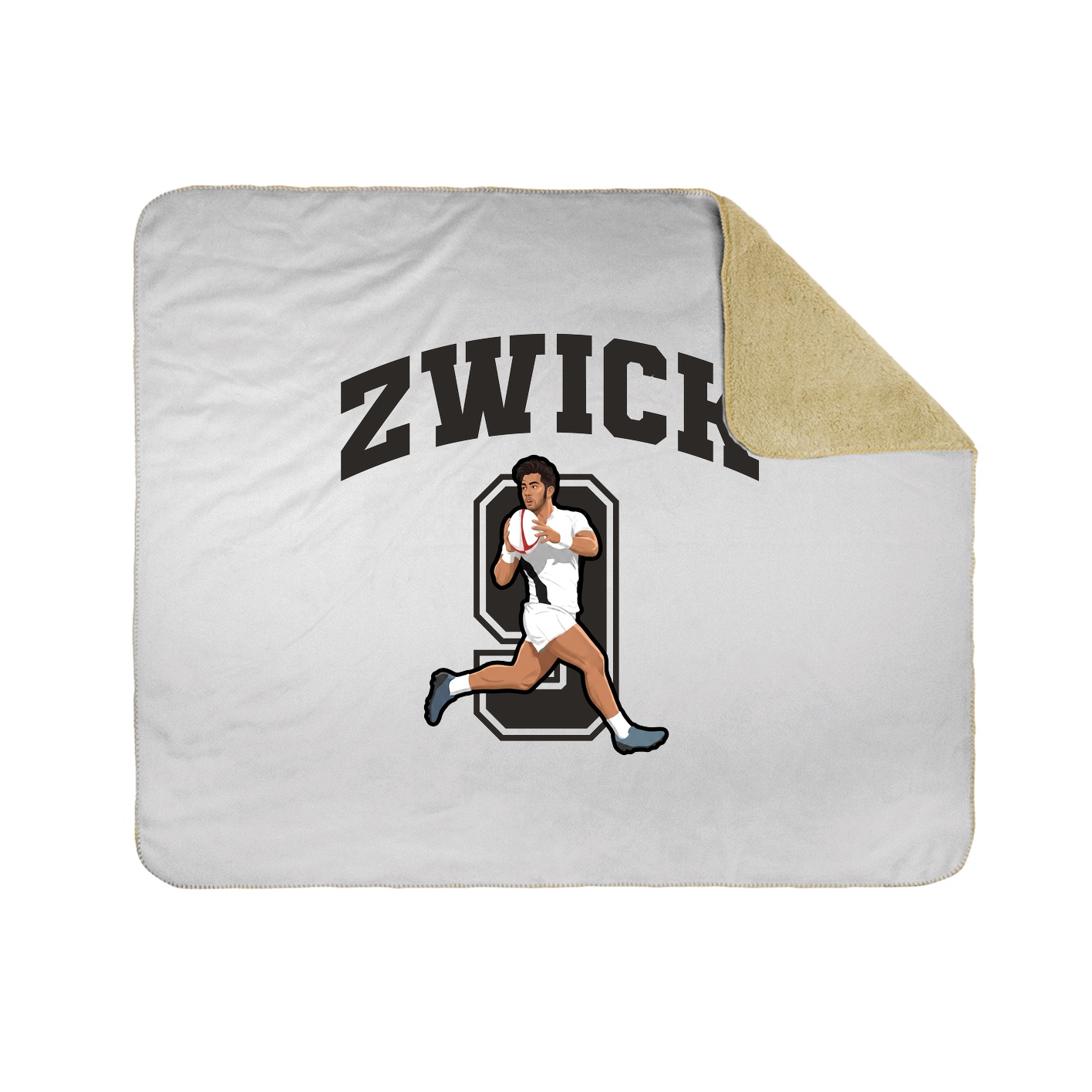 Throw Blanket — Number in White