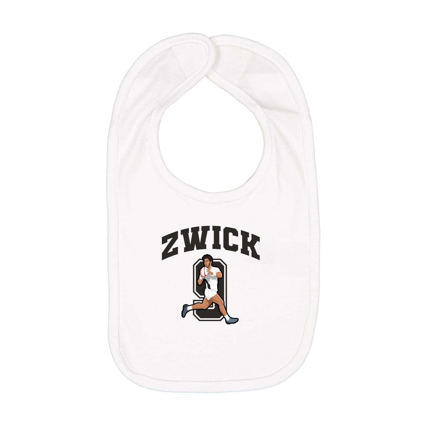 Infant Bib — Number in White