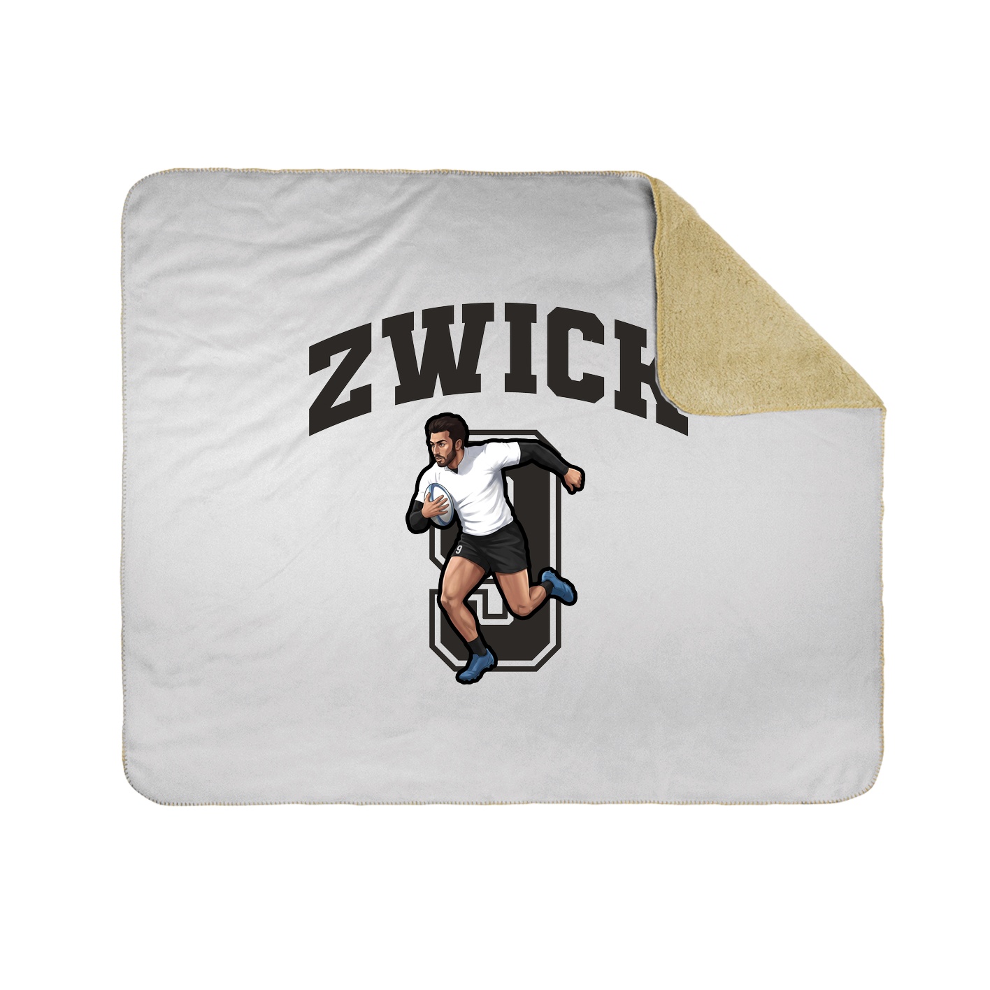 Throw Blanket — Number in White