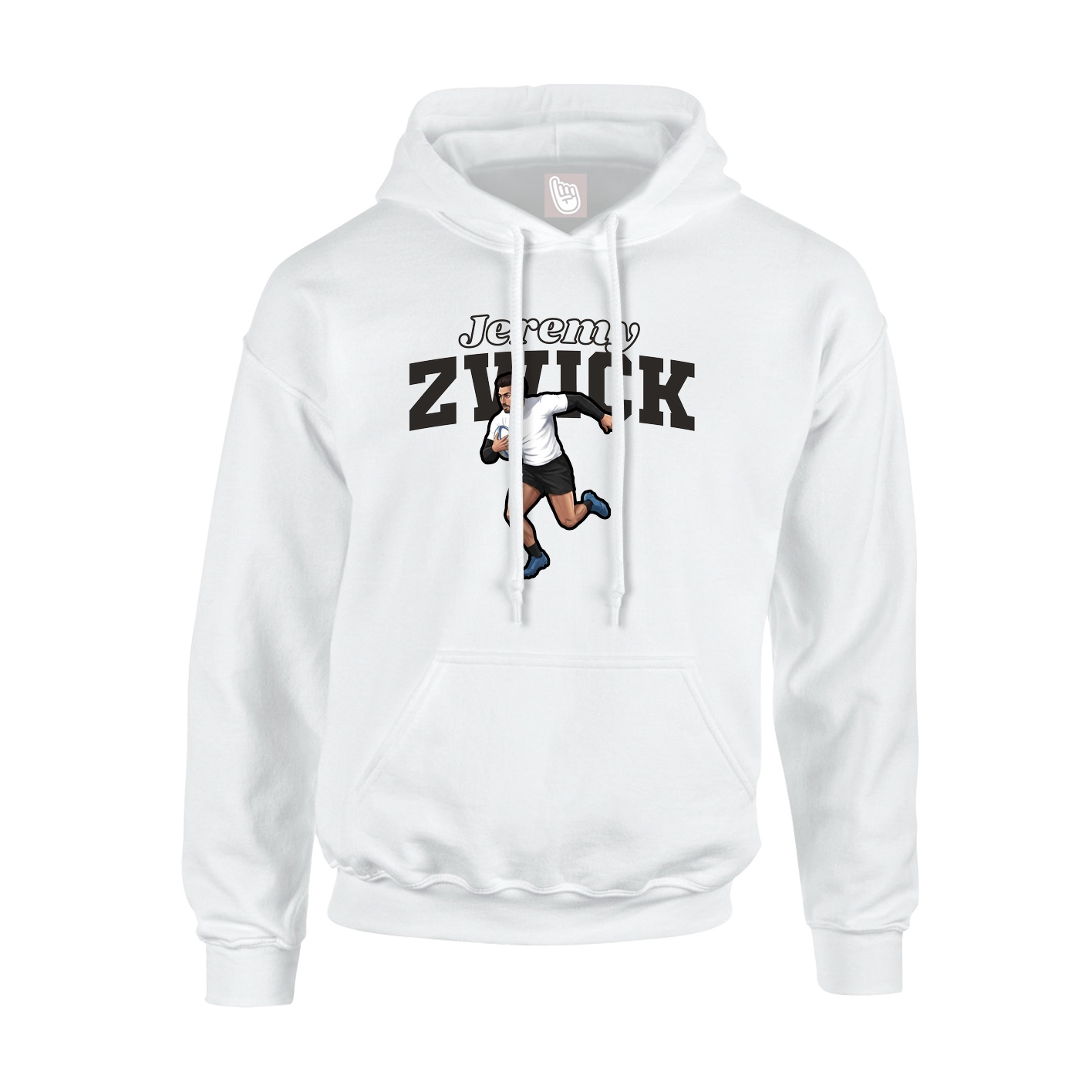 Hoodie — Name Arch in White