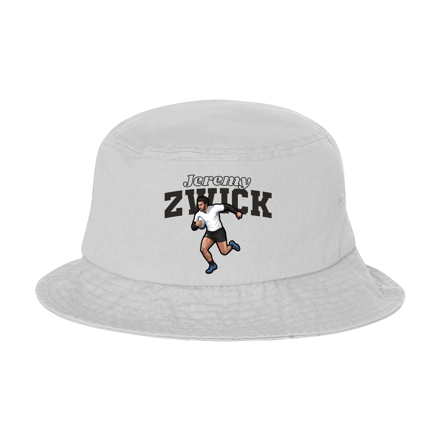 Bucket Cap — Name Arch in White