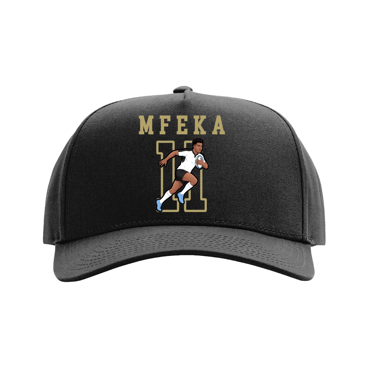 Full Fabric Five-Panel Champ Cap — Shirsey in Black