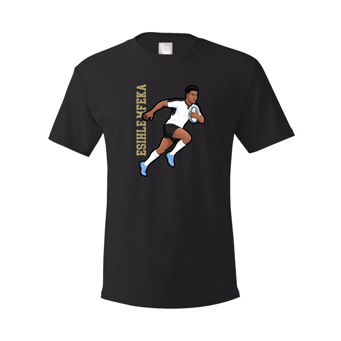 Youth Tee — Name Vertical in Black