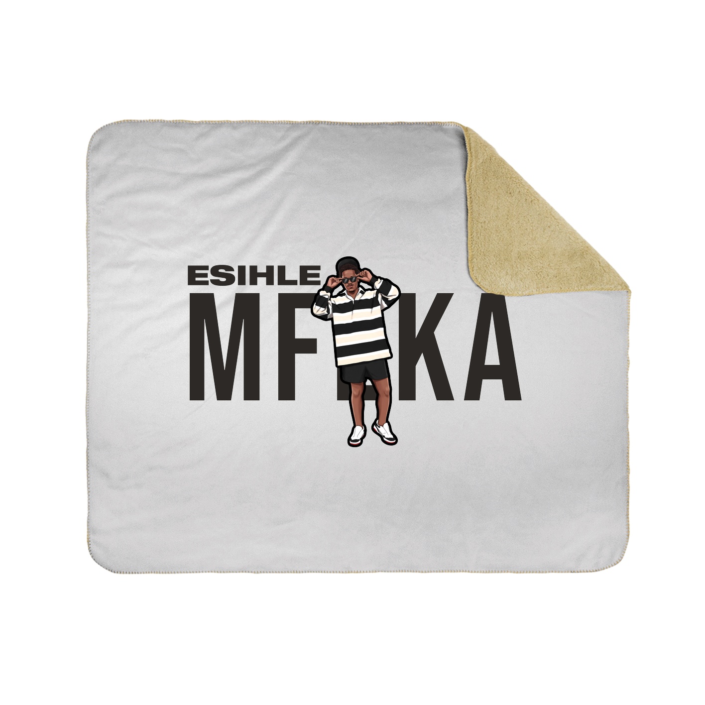 Throw Blanket — Player Name in White
