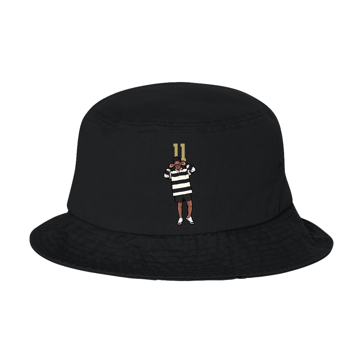 Bucket Cap — Number Top in Black