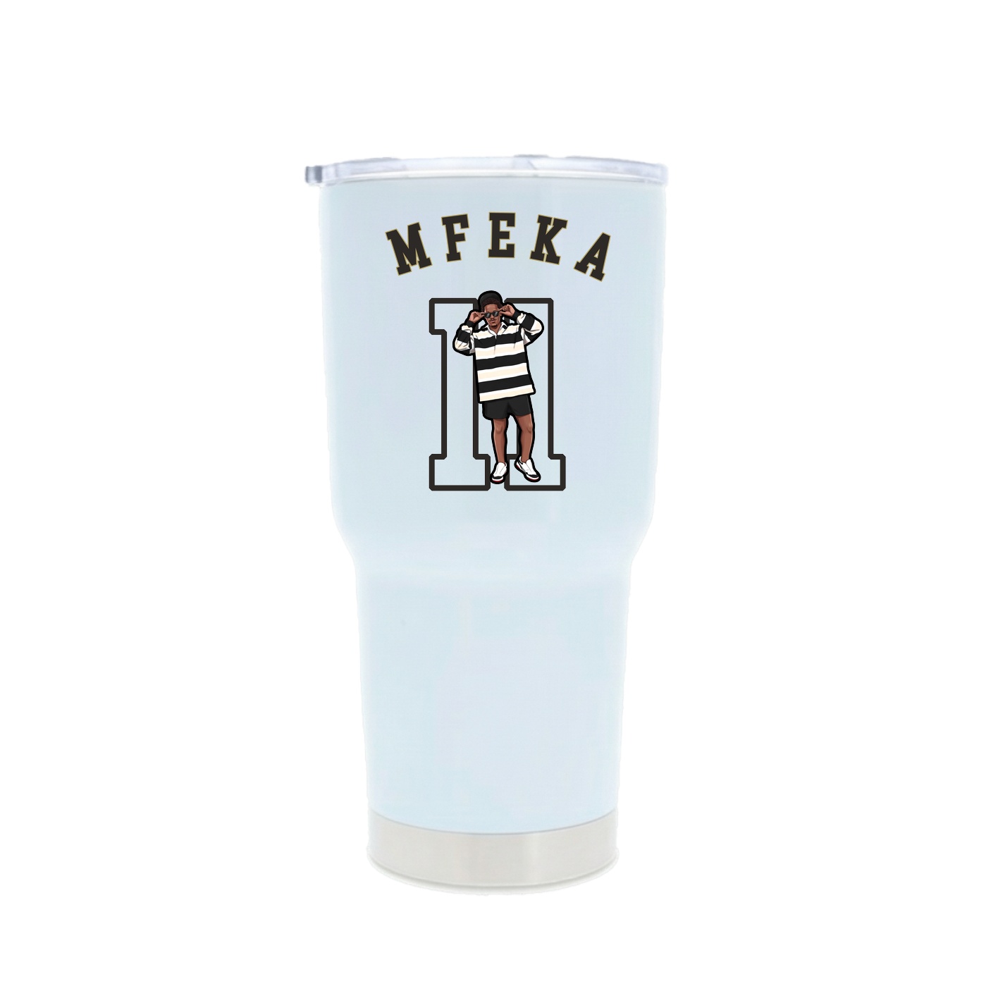 30oz Stainless Steel Tumbler — Shirsey Arch in White
