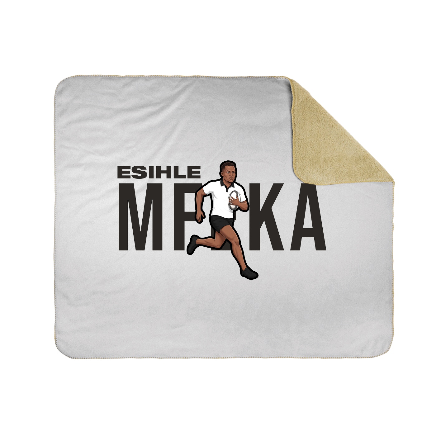 Throw Blanket — Player Name in White
