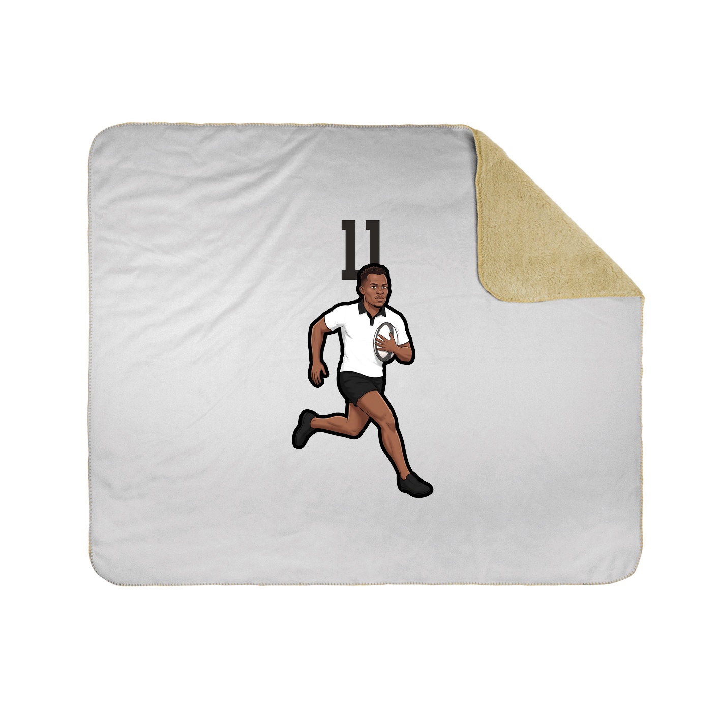 Throw Blanket — Number Top in White