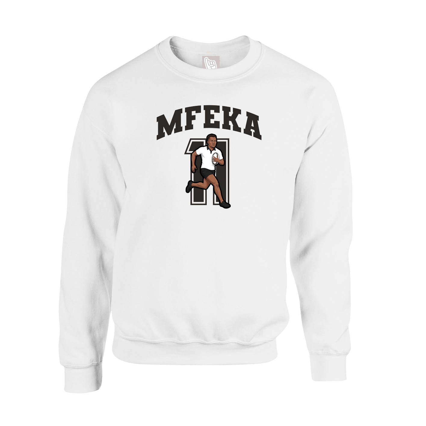 Fleece Crew — Number in White