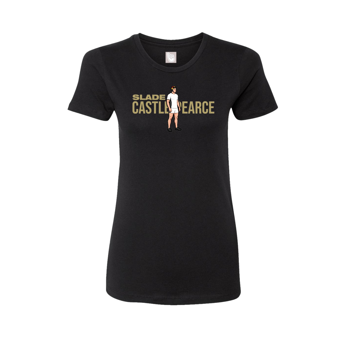 Fitted Women's Tee — Player Name in Black