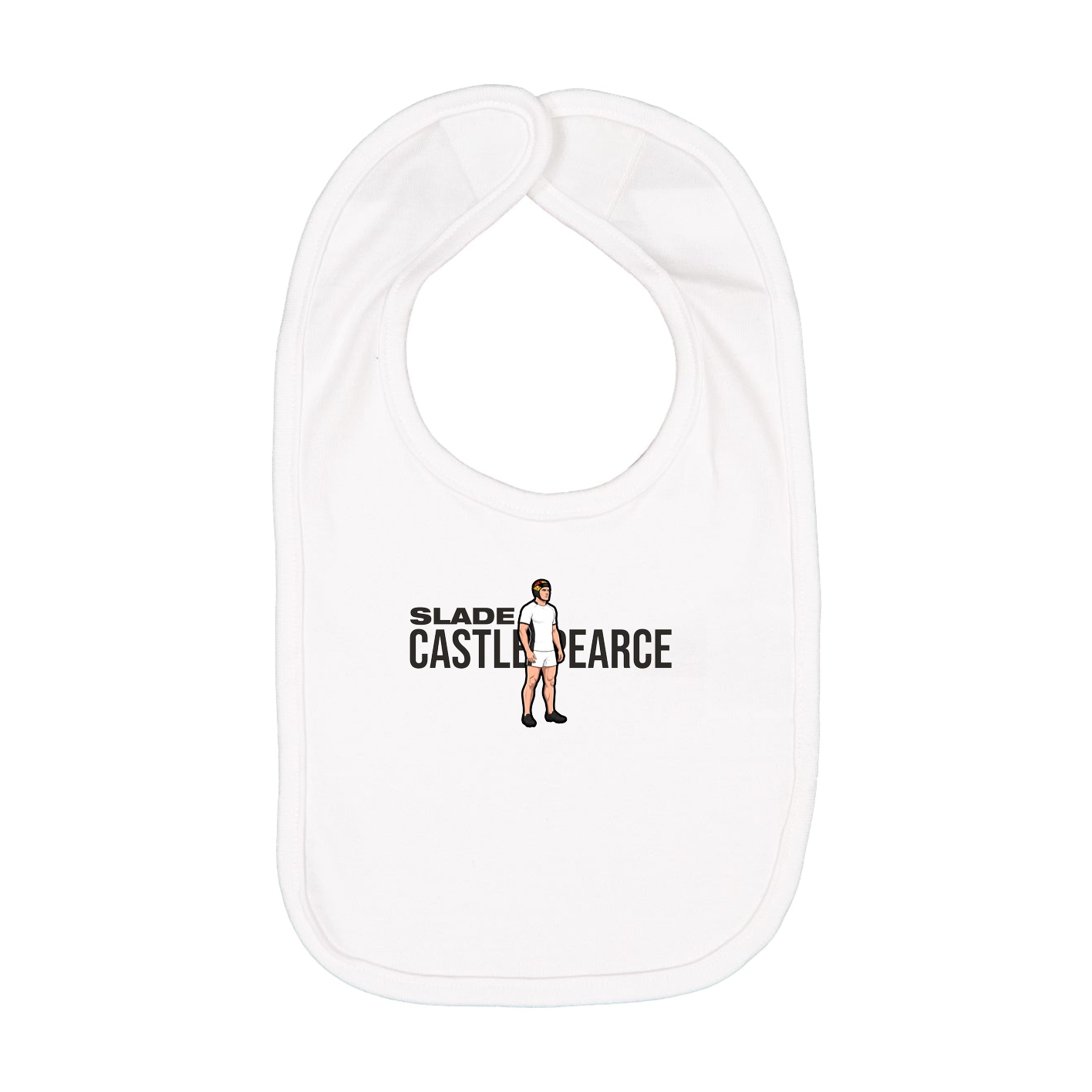 Infant Bib — Player Name in White