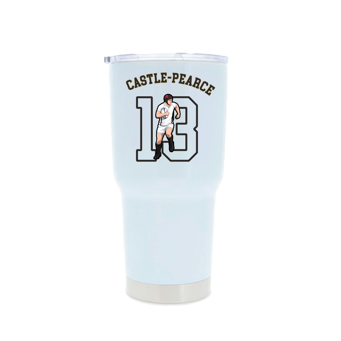 30oz Stainless Steel Tumbler — Shirsey Arch in White