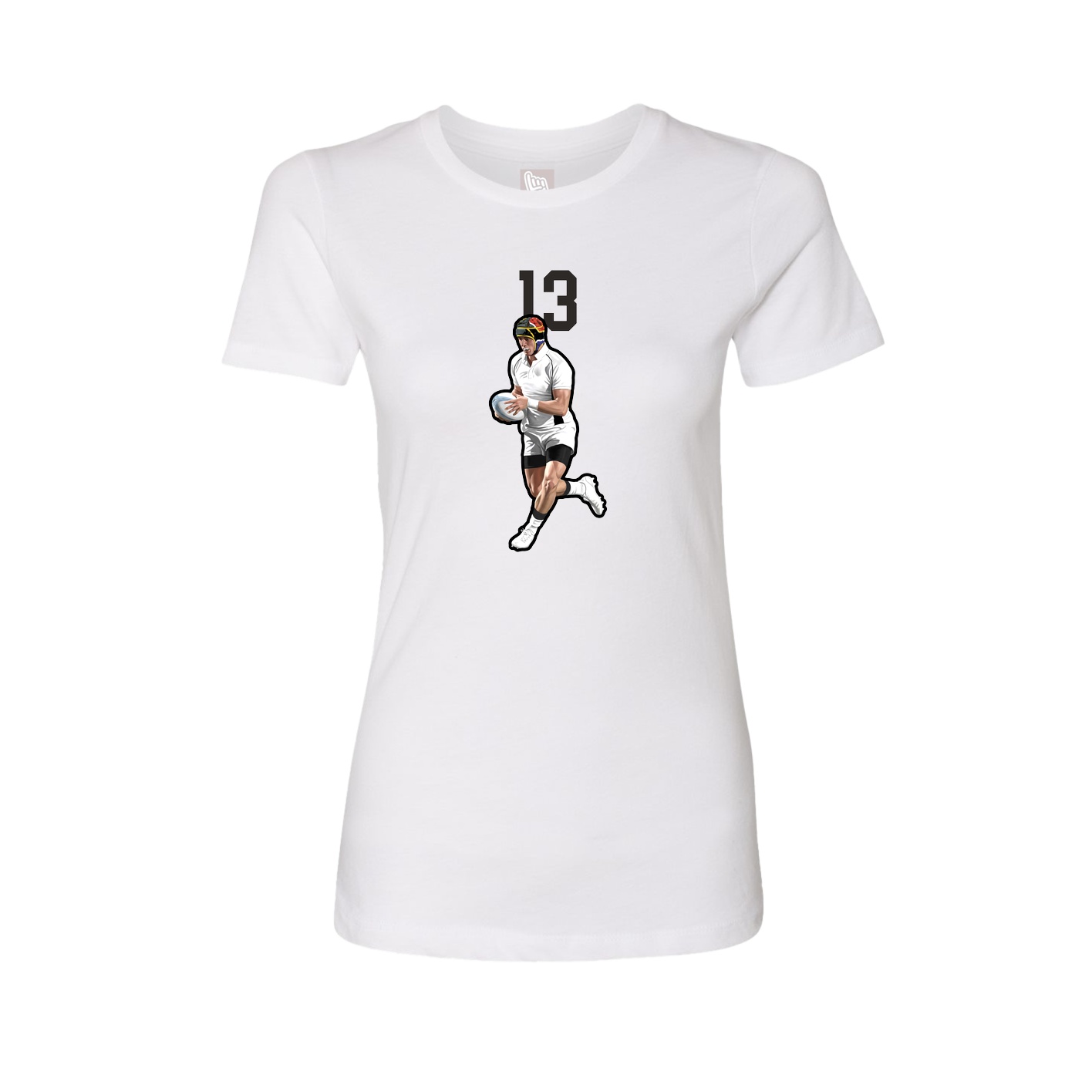 Fitted Women's Tee — Number Top in White