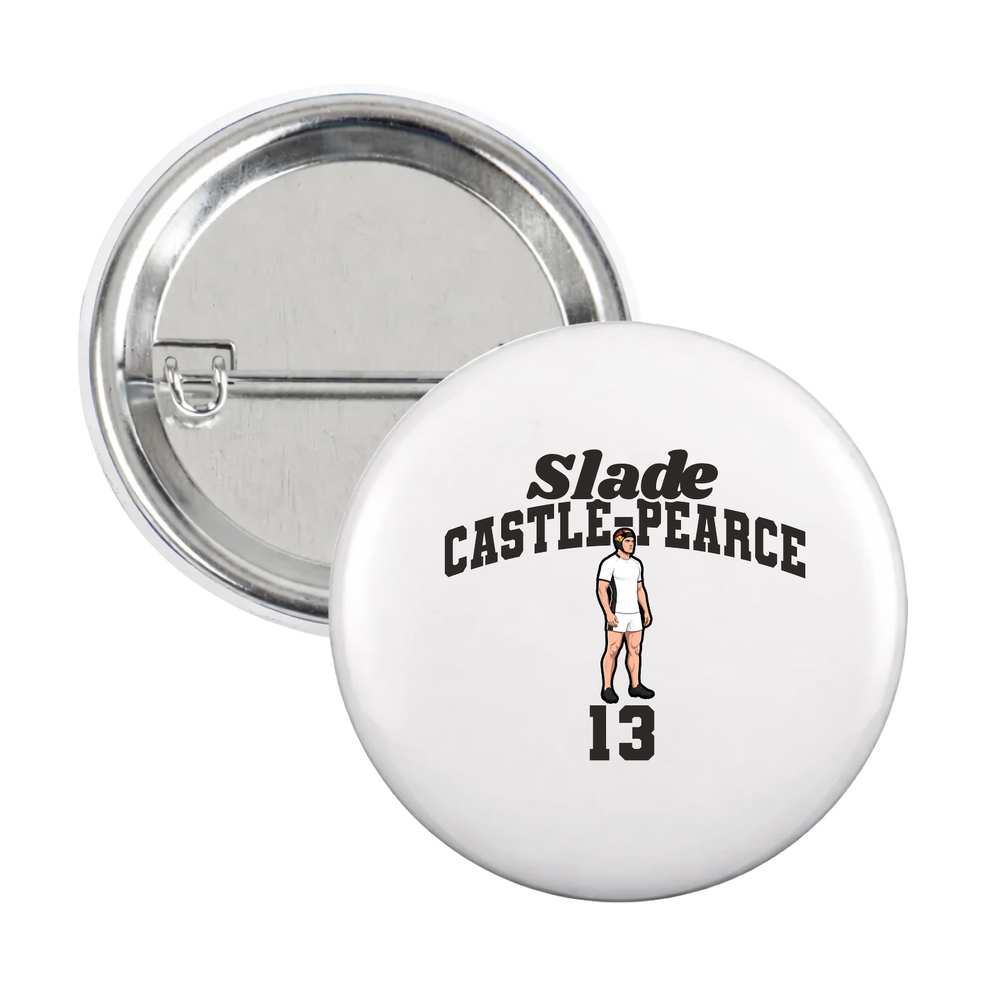Game Day Button — Signature Arch in White