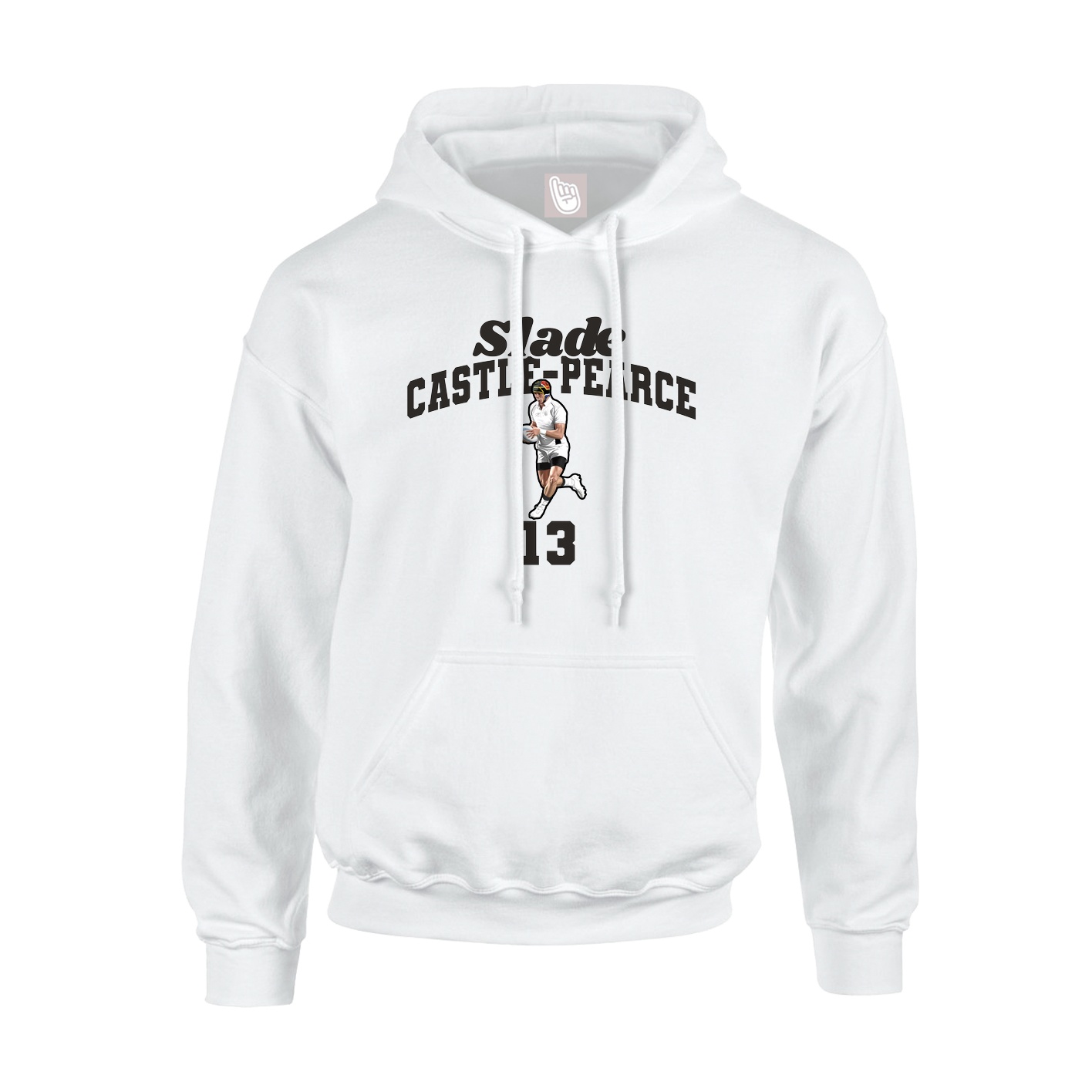 Hoodie — Signature Arch in White