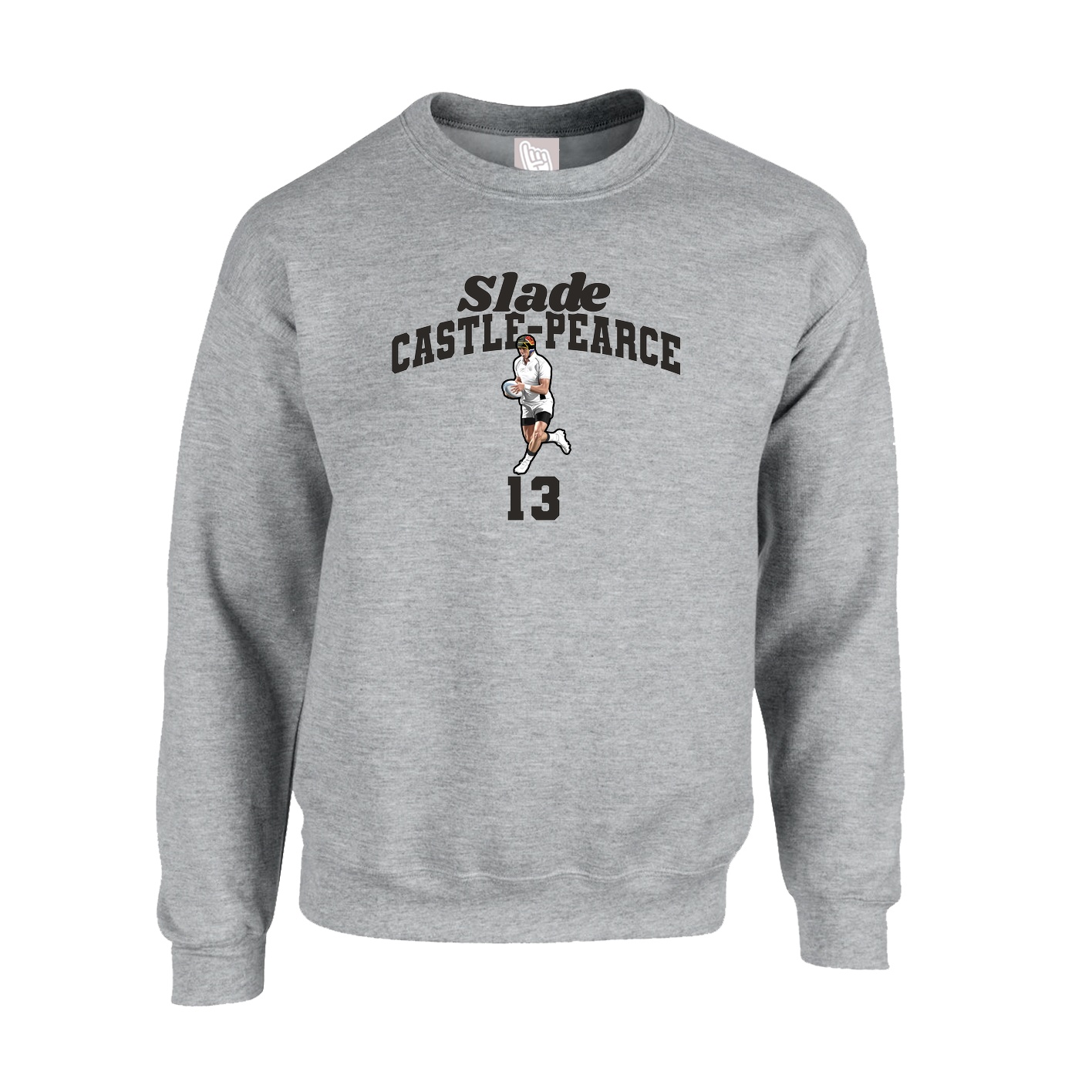 Fleece Crew — Signature Arch in Grey