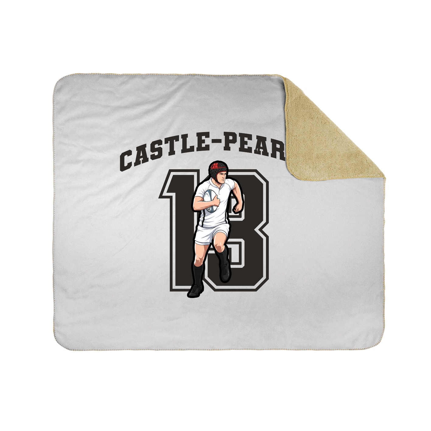 Throw Blanket — Number in White