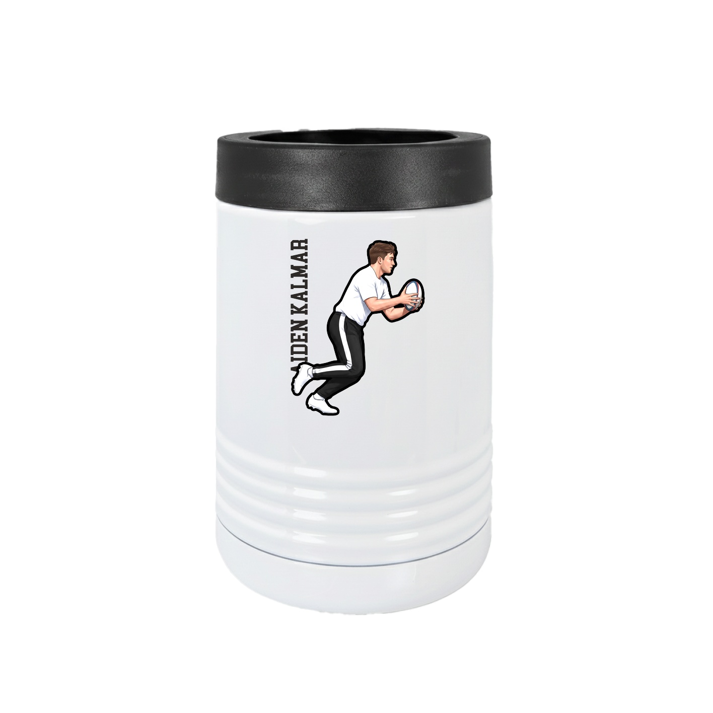 Beverage Holder — Name Vertical in White