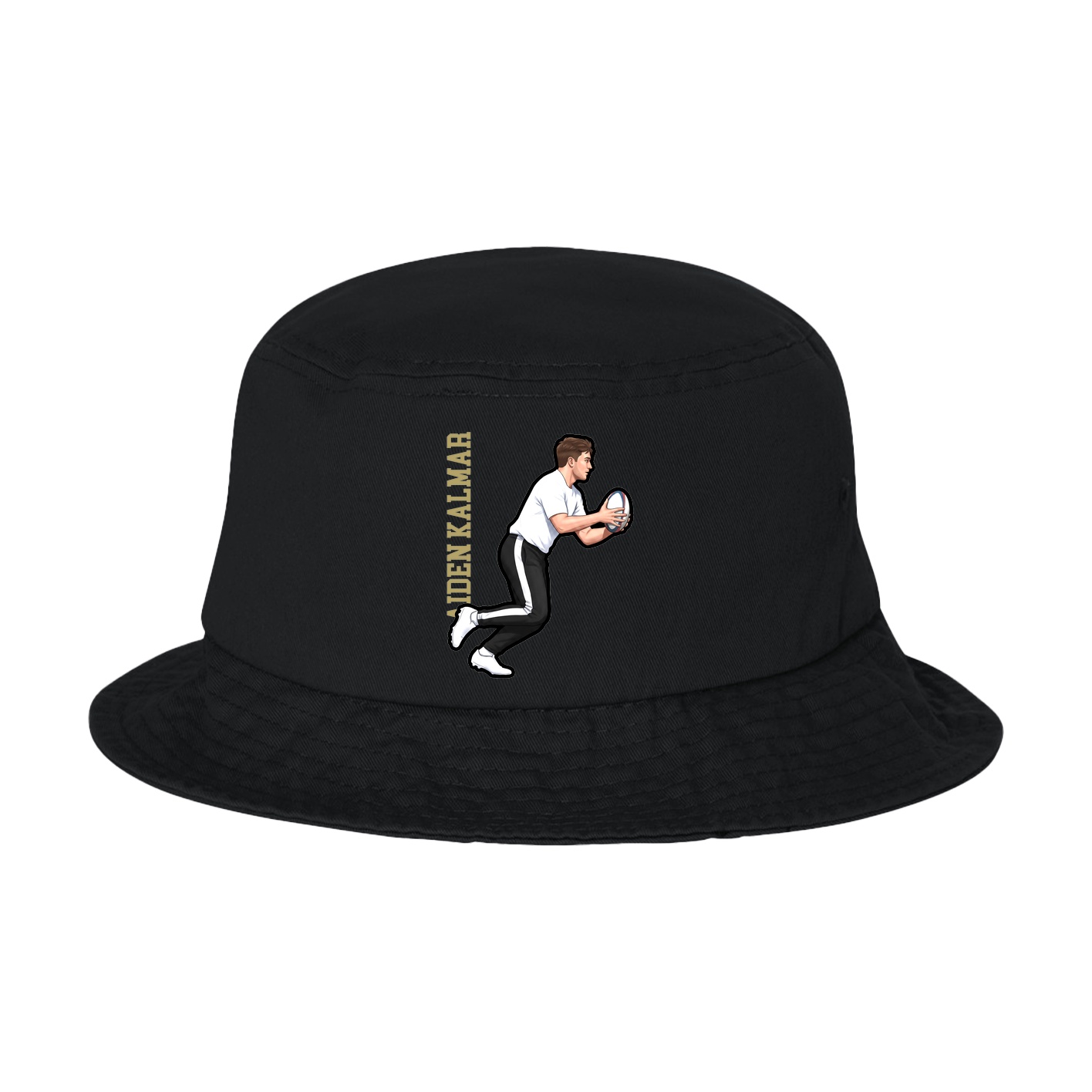 Bucket Cap — Name Vertical in Black