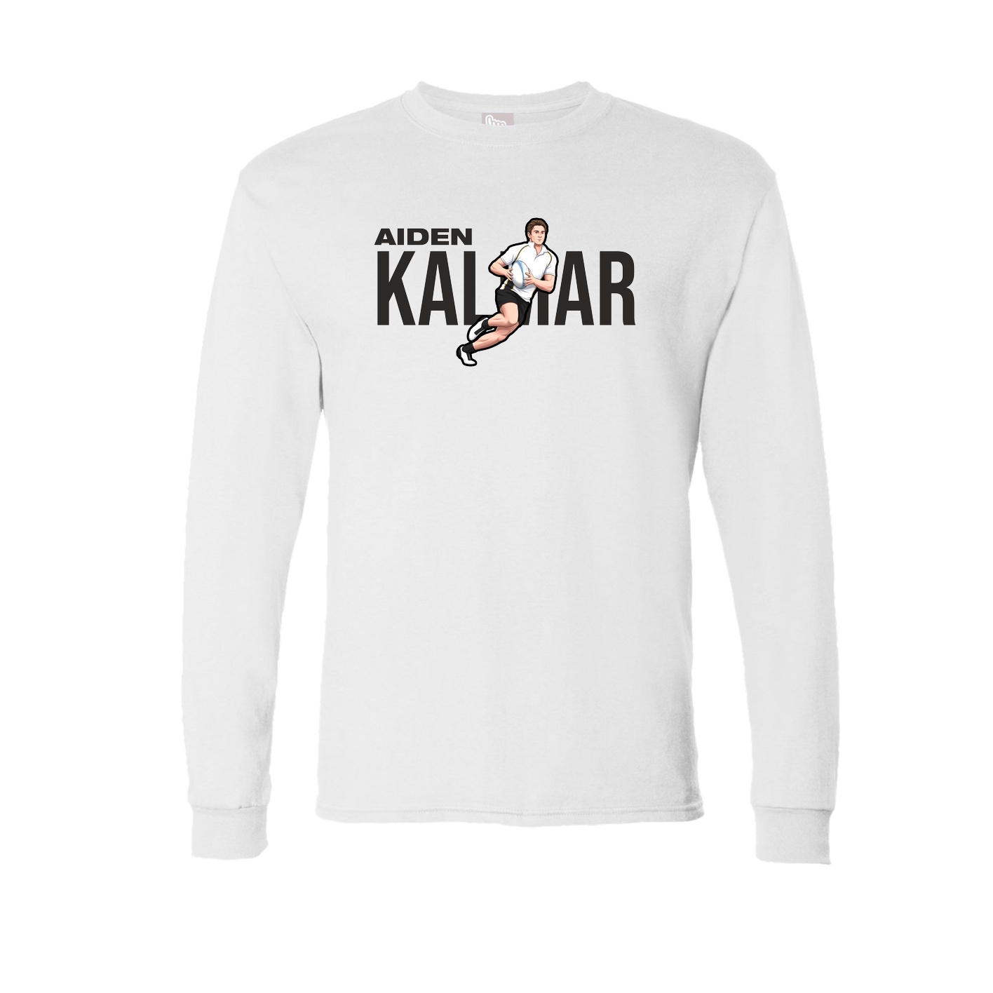 Long Sleeve Tee — Player Name in White