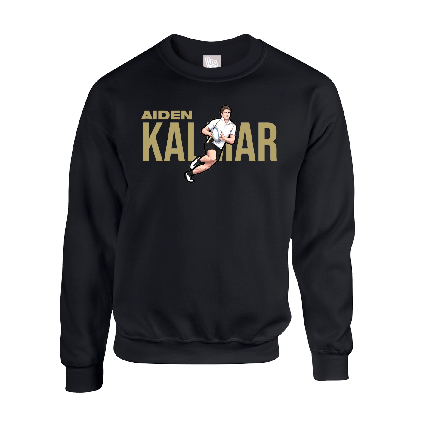 Fleece Crew — Player Name in Black