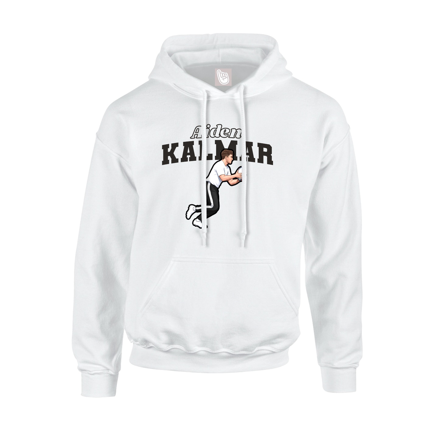Hoodie — Name Arch in White