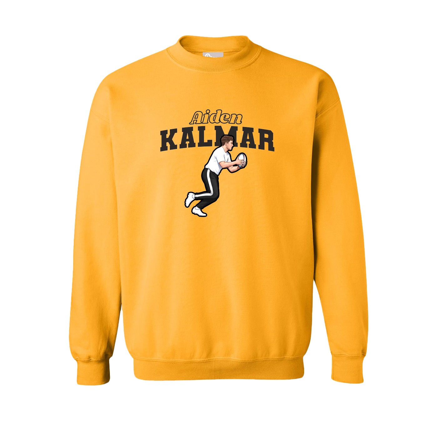 Fleece Crew — Name Arch in Gold