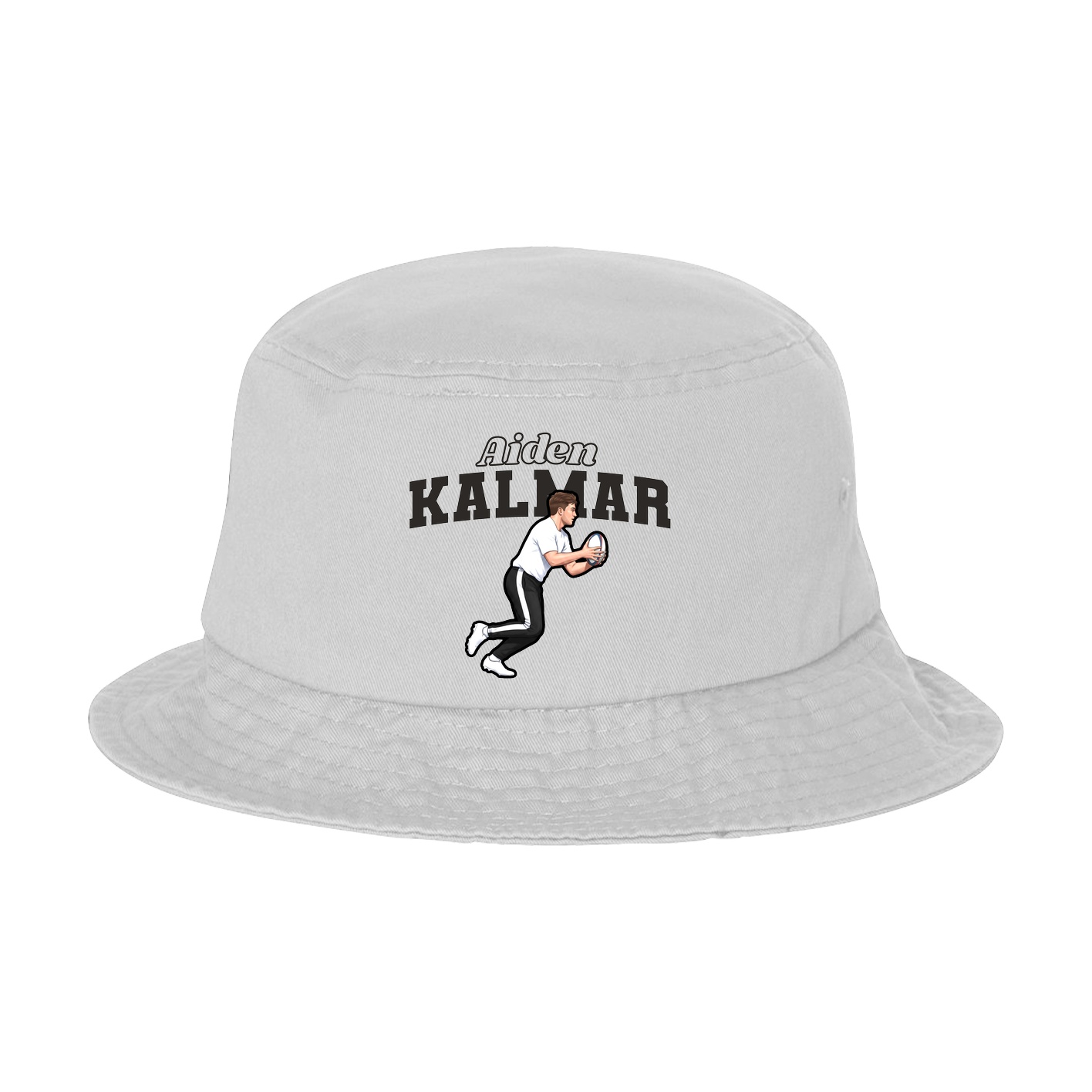 Bucket Cap — Name Arch in White
