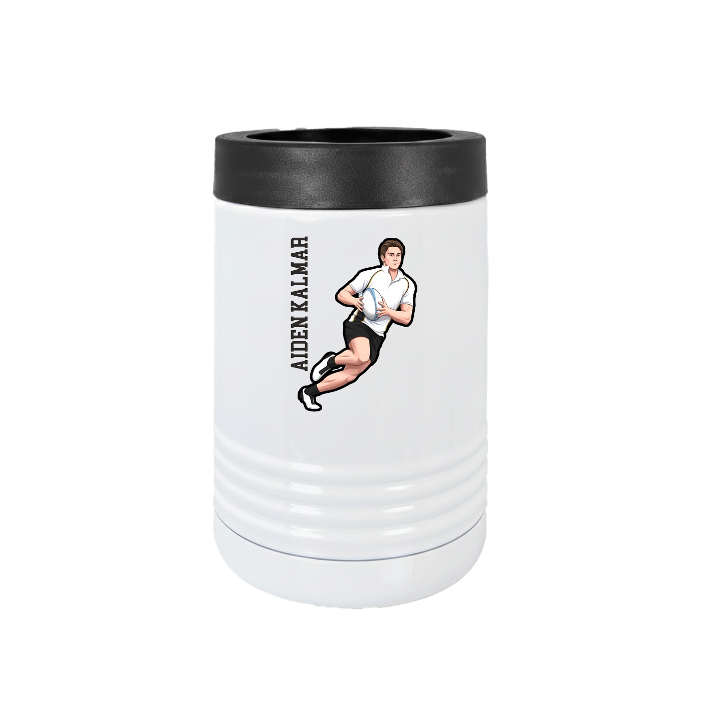 Beverage Holder — Name Vertical in White