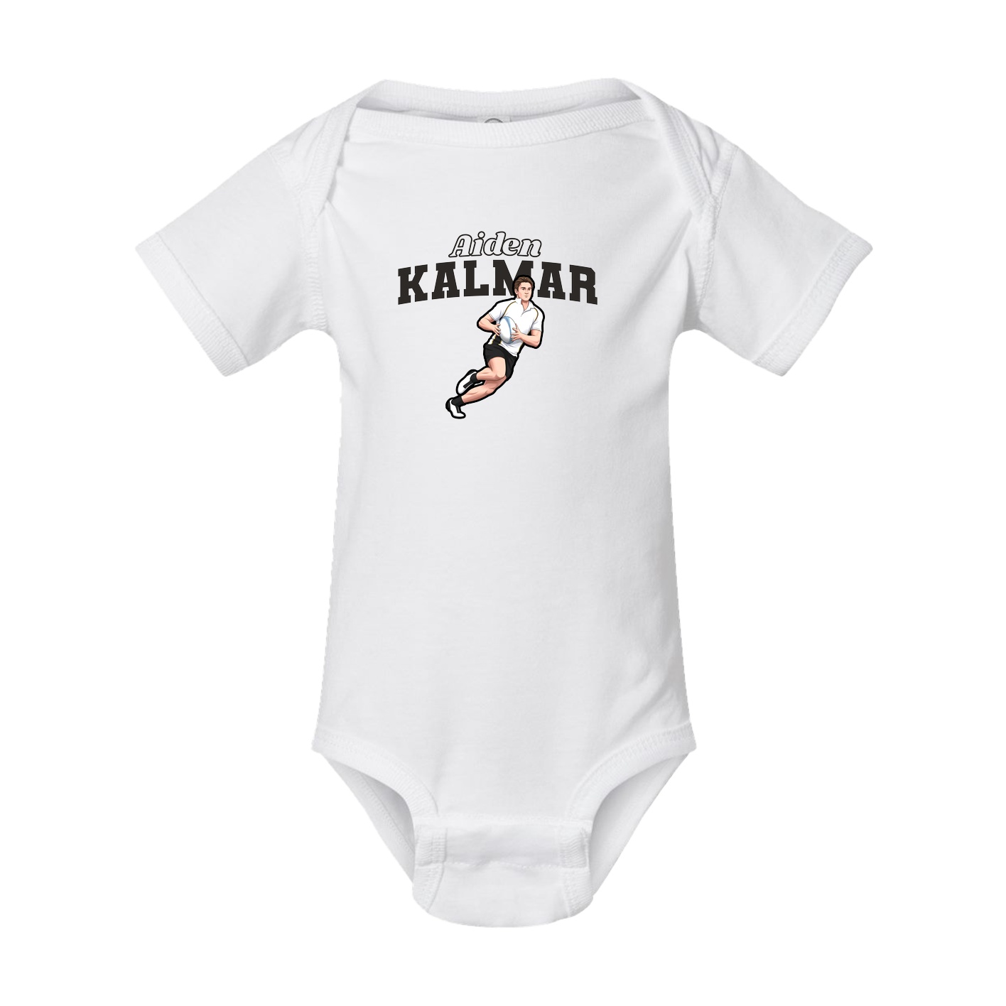 Baby Onesie — Name Arch in White