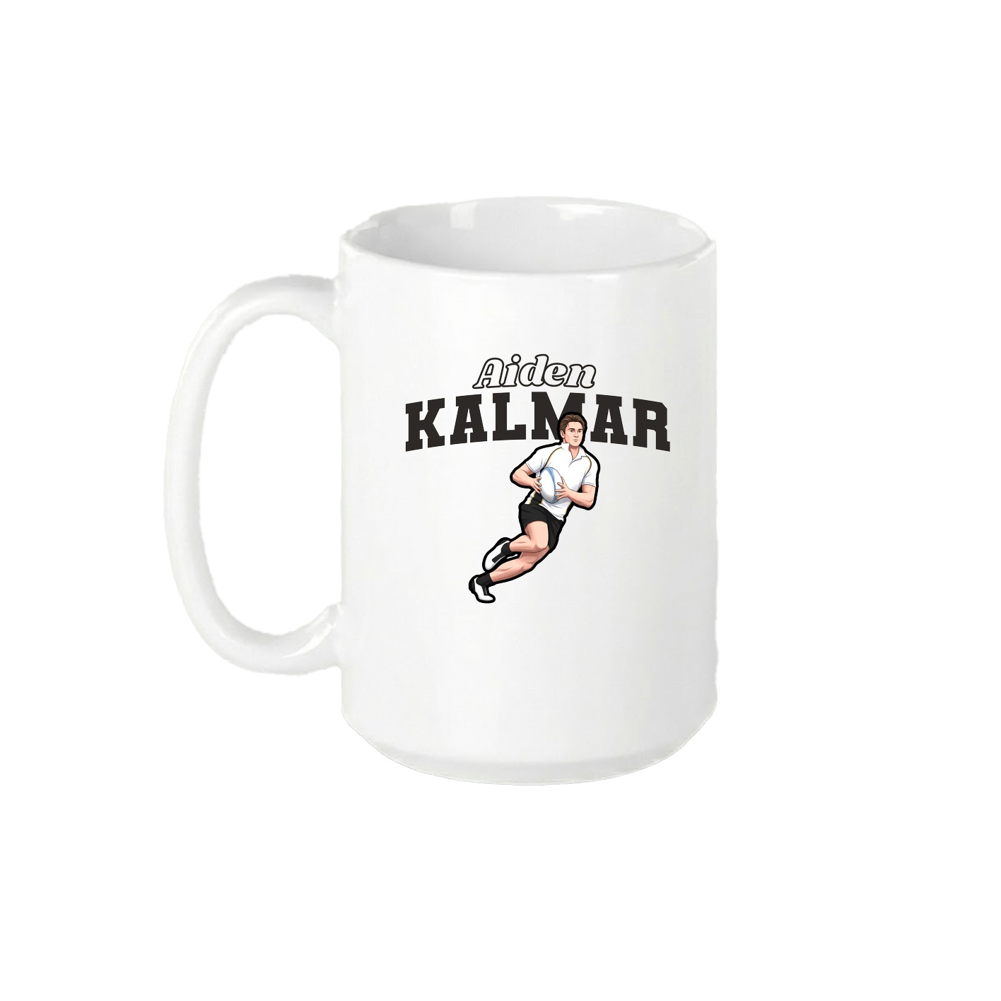 15oz Coffee Mug — Name Arch in White